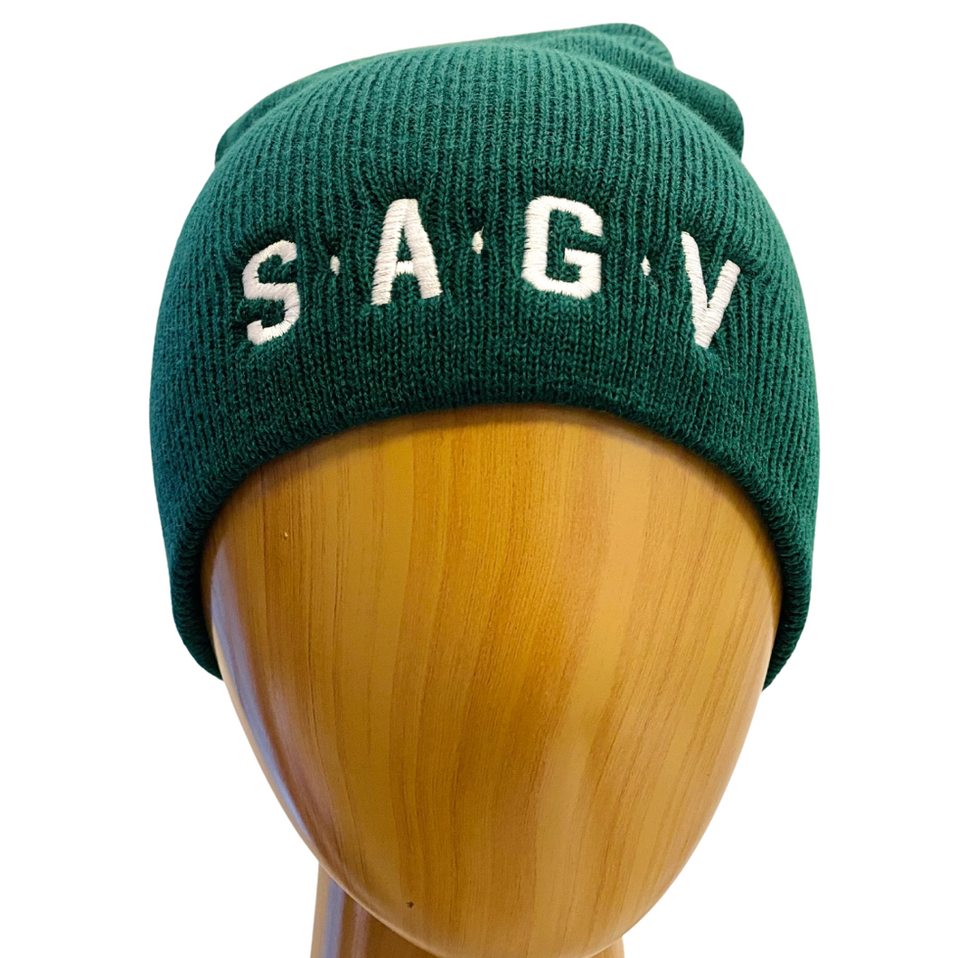 Sage and Madison SAGV Beanie | Green/White